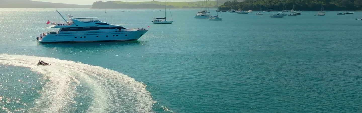 Liberté cruising on an Auckland and Hauraki Gulf yacht charter